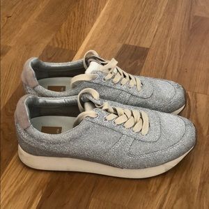 silver metallic dolce vita sneakers